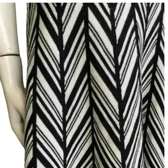 CANDIE'S vintage sweater choker dress Chevron stripe fit and flare women medium - Picture 7 of 13